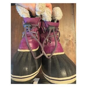 Sorel purple yoot pac waterproof snow boots kids 12